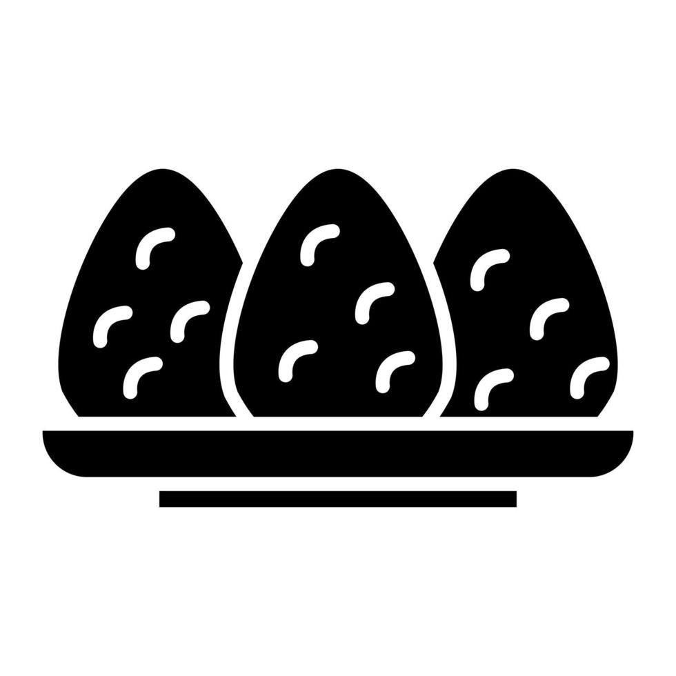 icono de glifo de coxinha vector