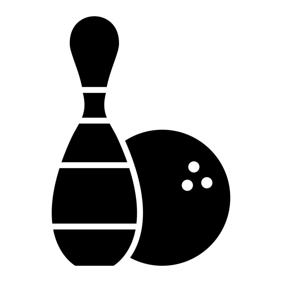 Bowling Glyph Icons vector