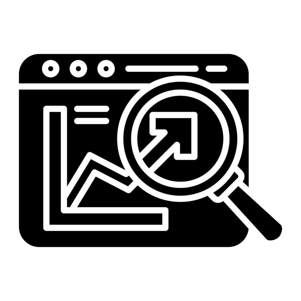 Website Seo Glyph Icon vector