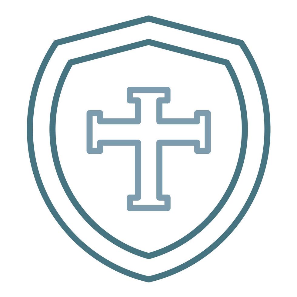 Crest Line Two Color Icon vector