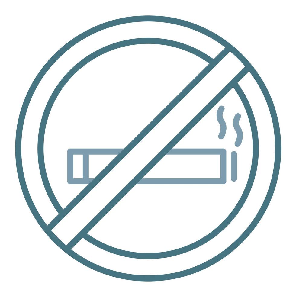 No Smoking Line Two Color Icon vector