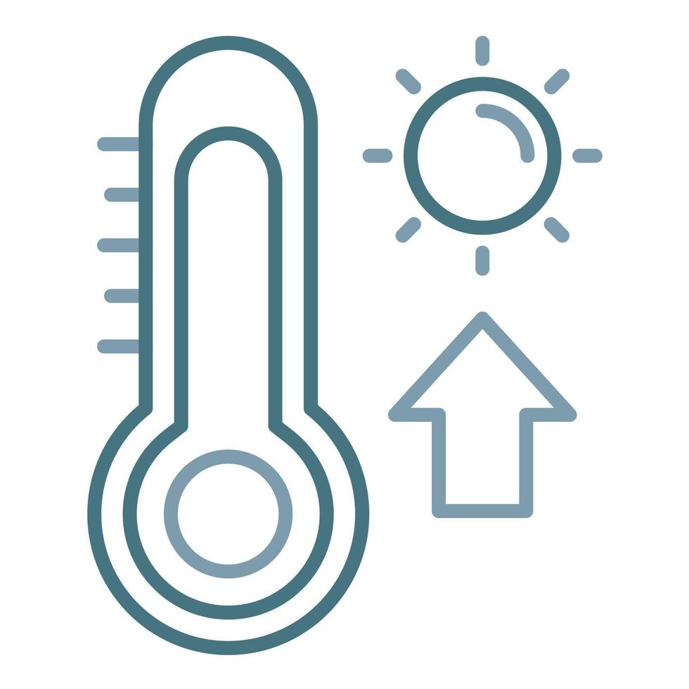 Thermometer Line Two Color Icon 8904910 Vector Art at Vecteezy
