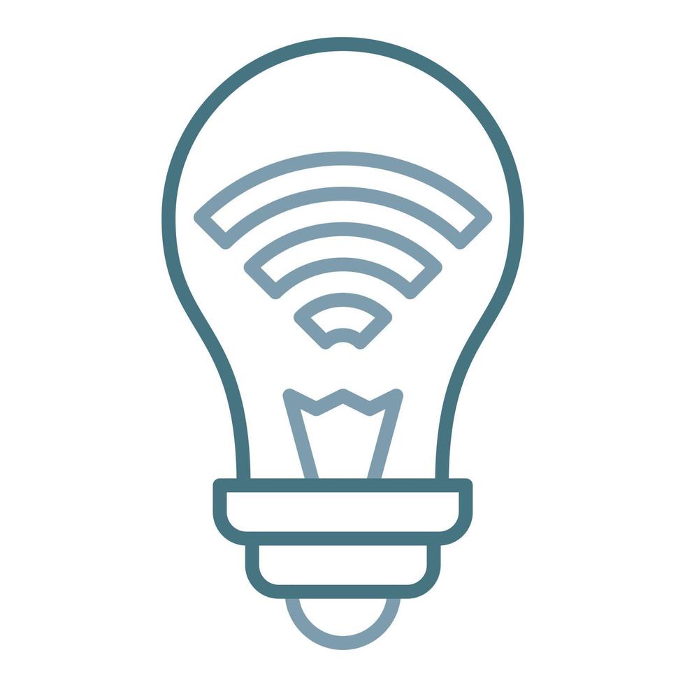 Smart Bulb Line Two Color Icon vector