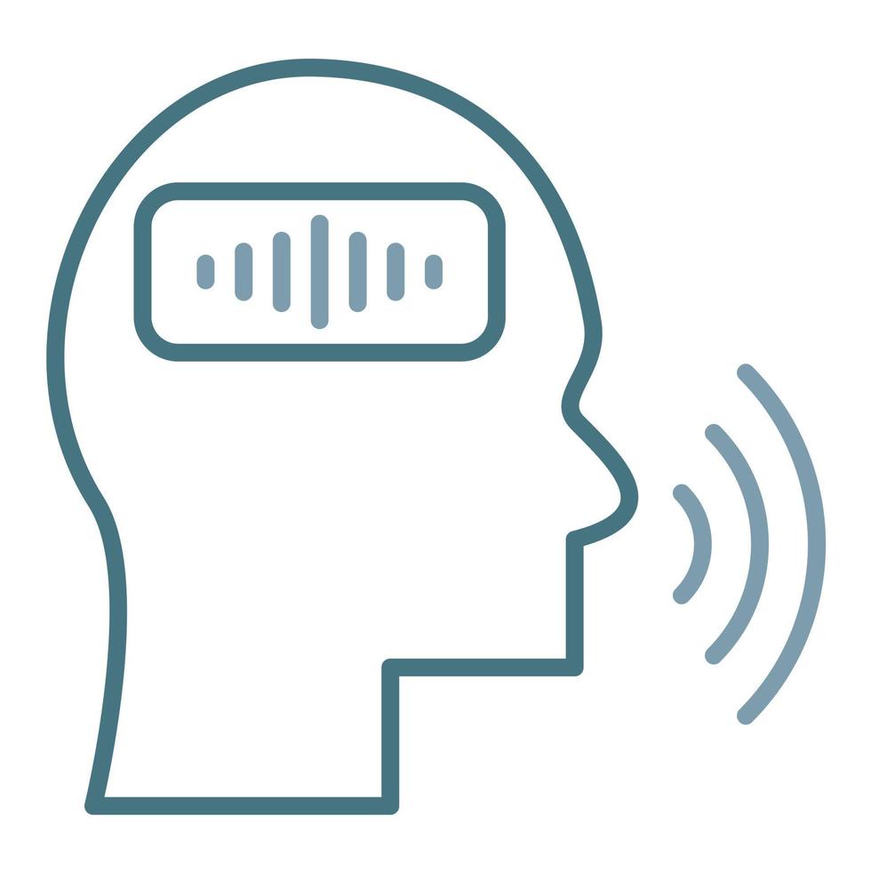 Voice Control Line Two Color Icon vector