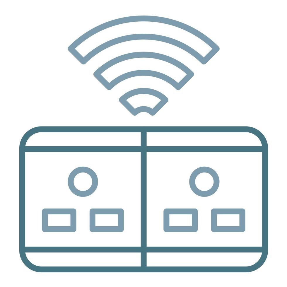 Smart Socket Line Two Color Icon vector