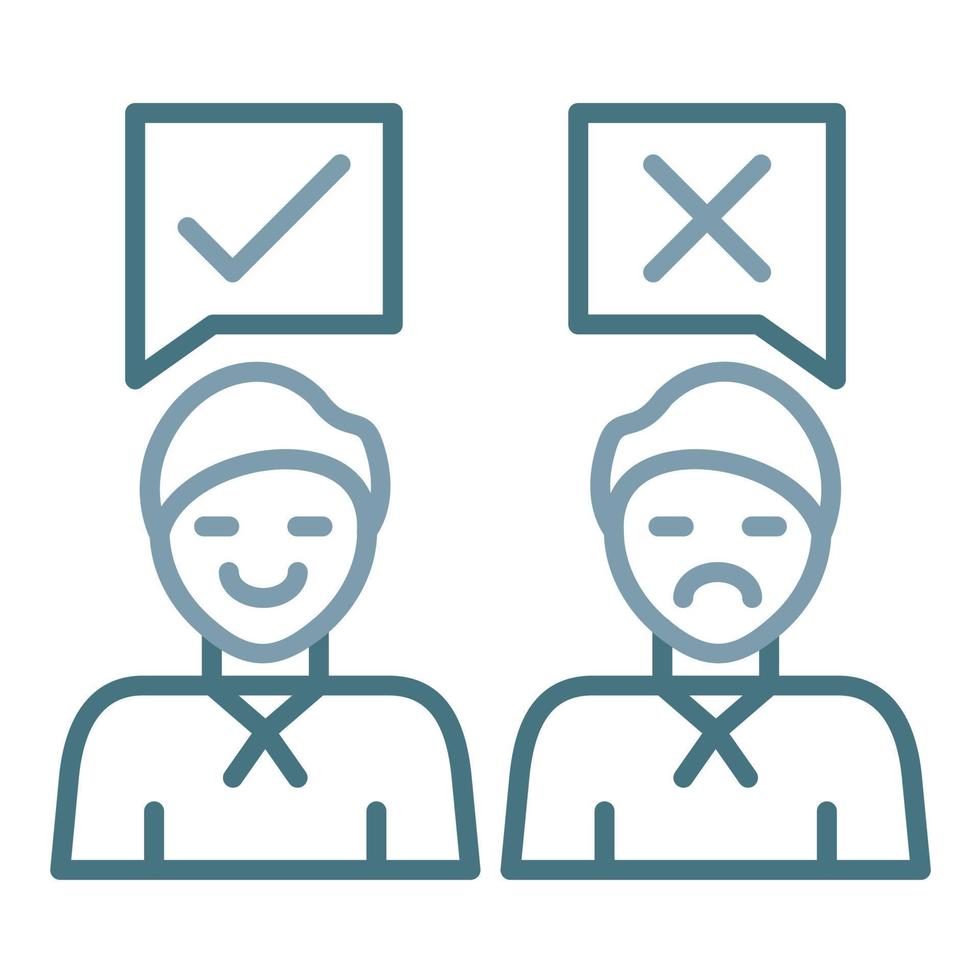 Disagree Line Two Color Icon vector