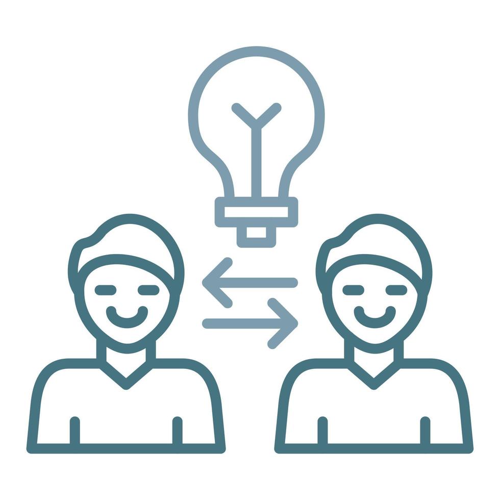 Understand Line Two Color Icon vector