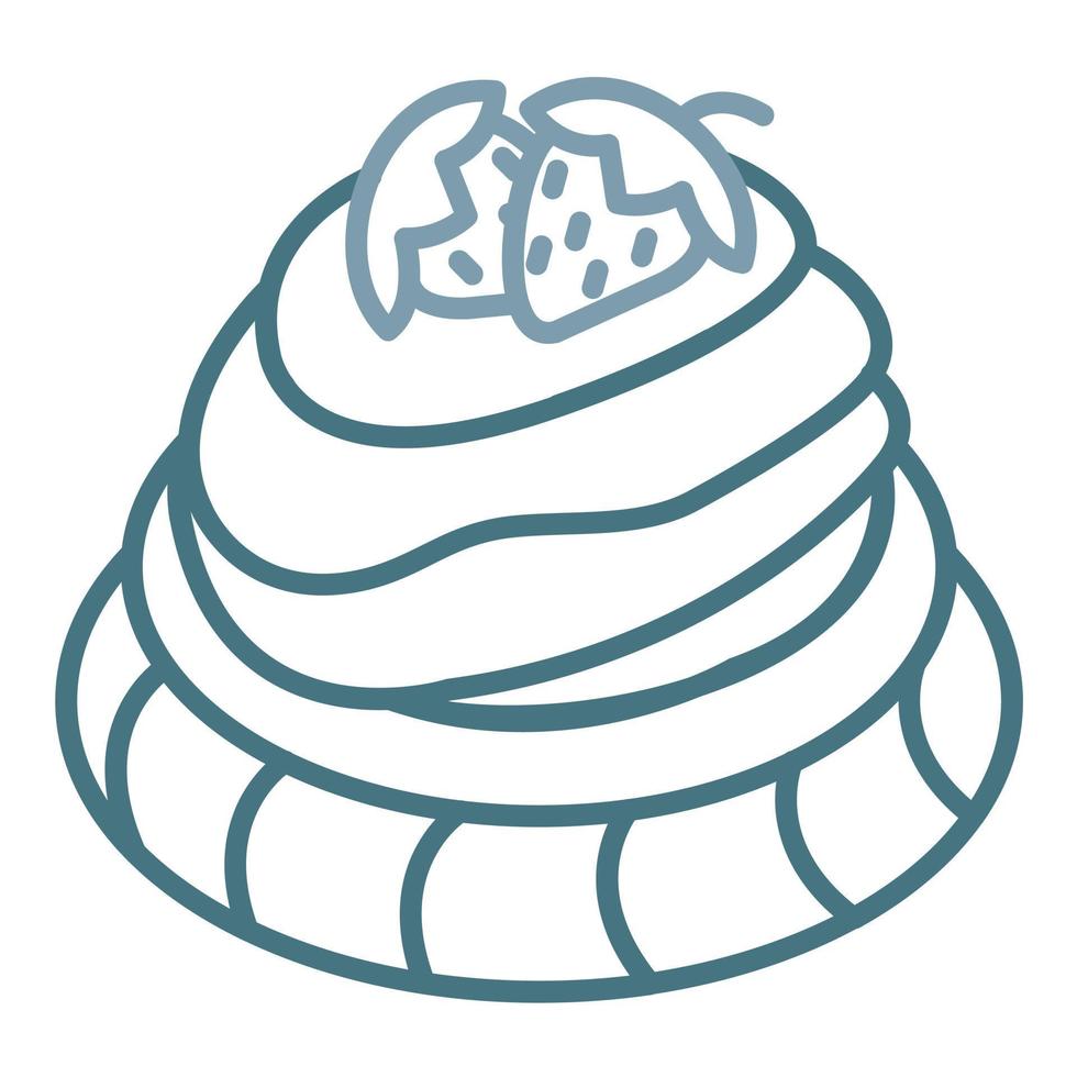 Pavlova Line Two Color Icon vector