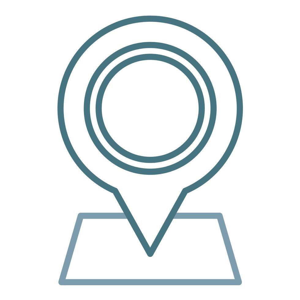 Location Line Two Color Icon vector