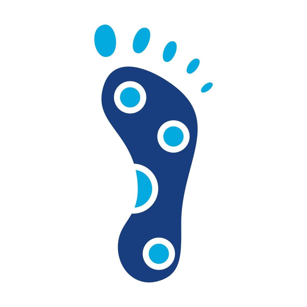 Reflexology Glyph Two Color Icon vector