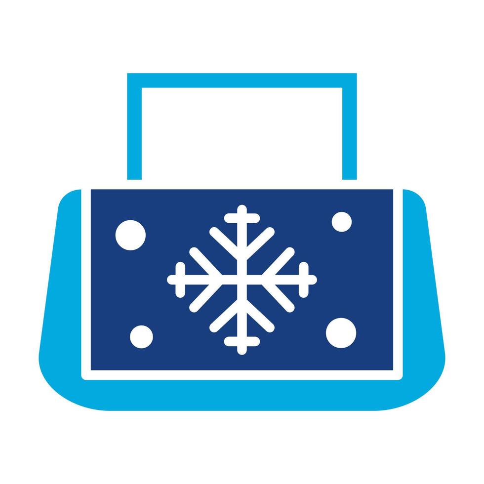 Ice Bag Glyph Two Color Icon vector