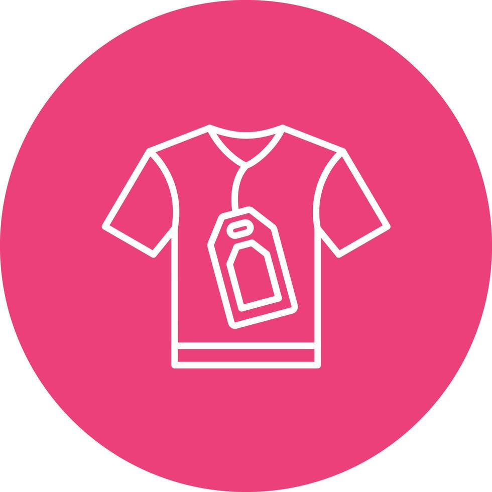 Shirt Sale Line Circle Background Icon vector