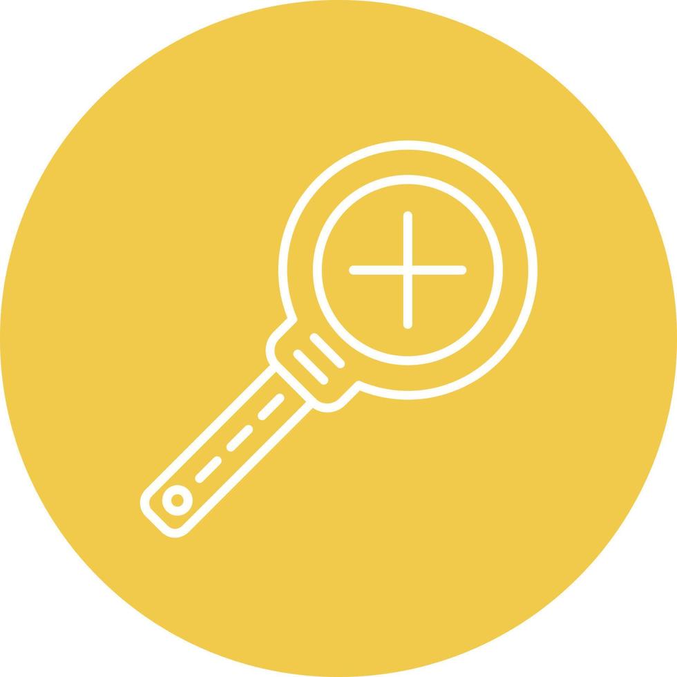 Zoom In Line Circle Background Icon vector