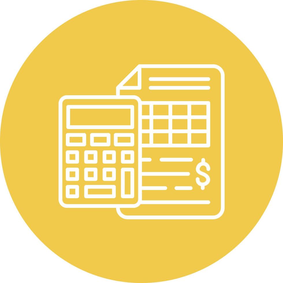 Budget Estimate Line Circle Background Icon vector
