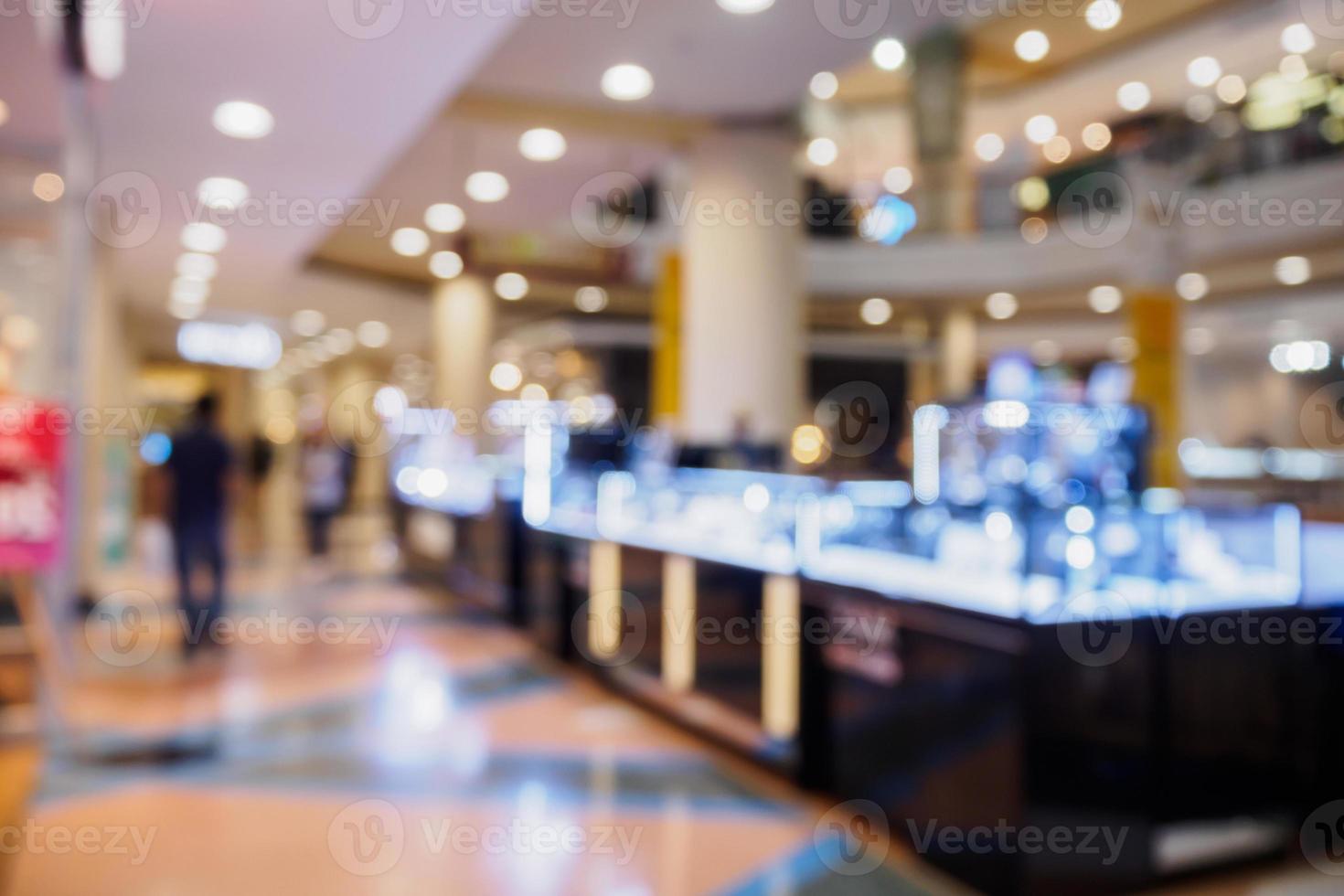 joyería en centro comercial desenfoque de fondo desenfocado con luz