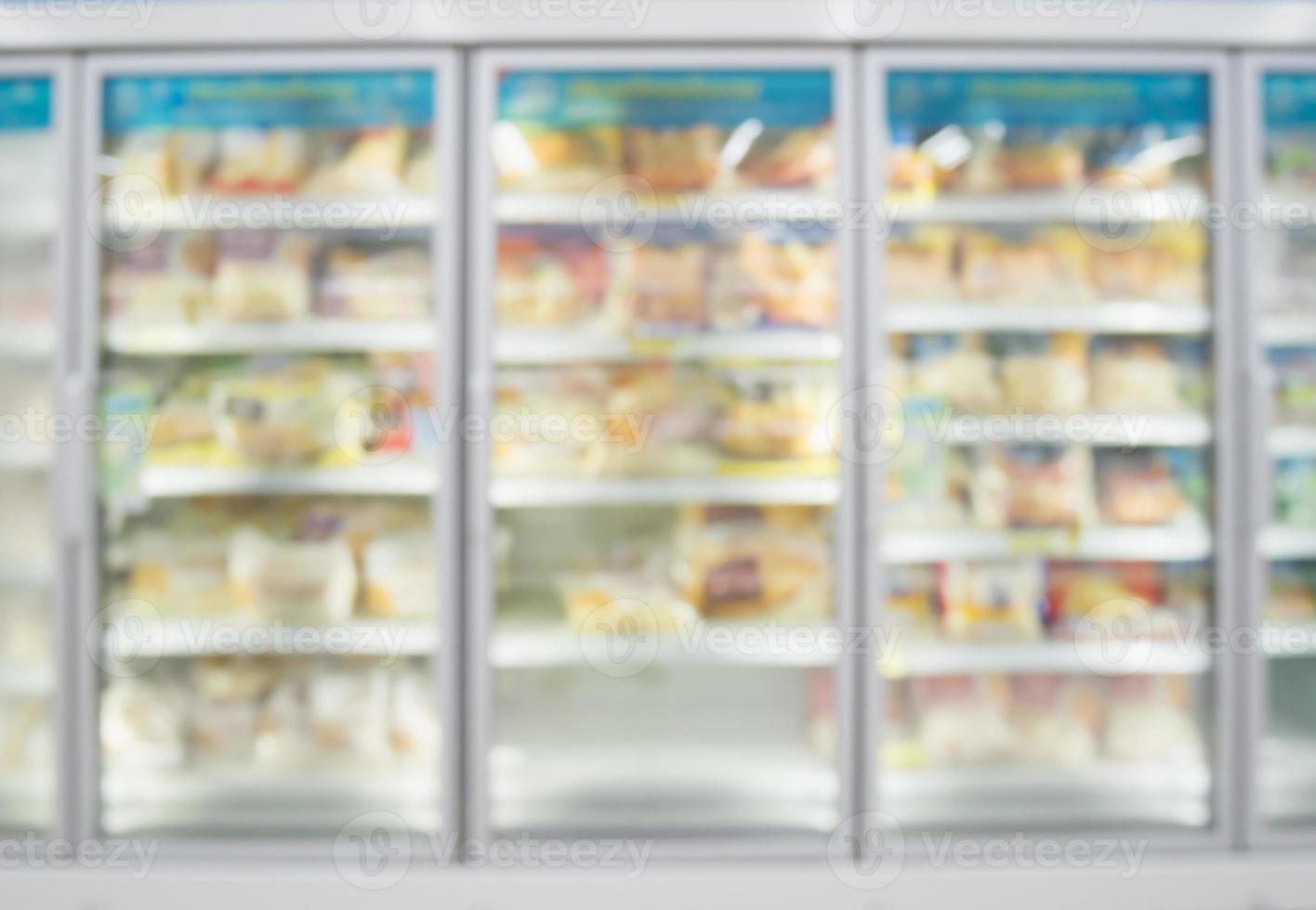 supermarket refrigerators, supermarket freezer in supermarket photo