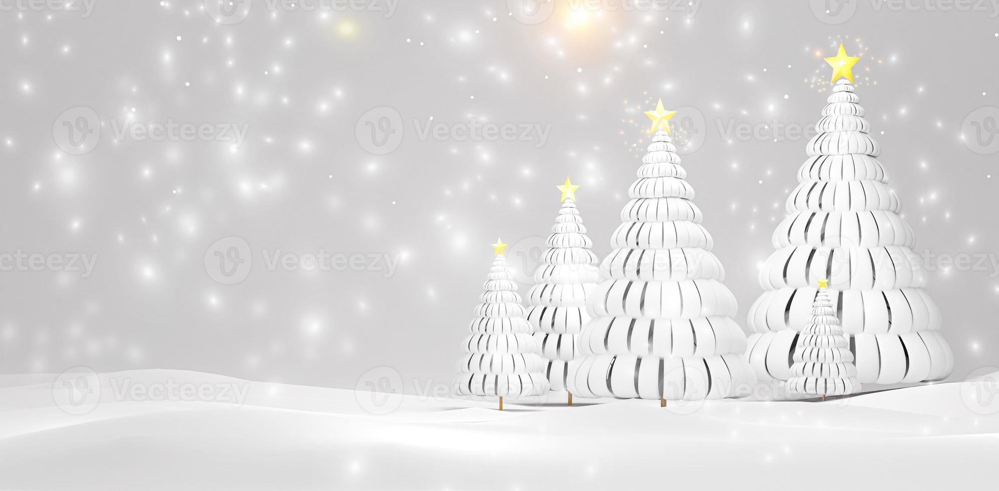 Christmas design with 3d render photo