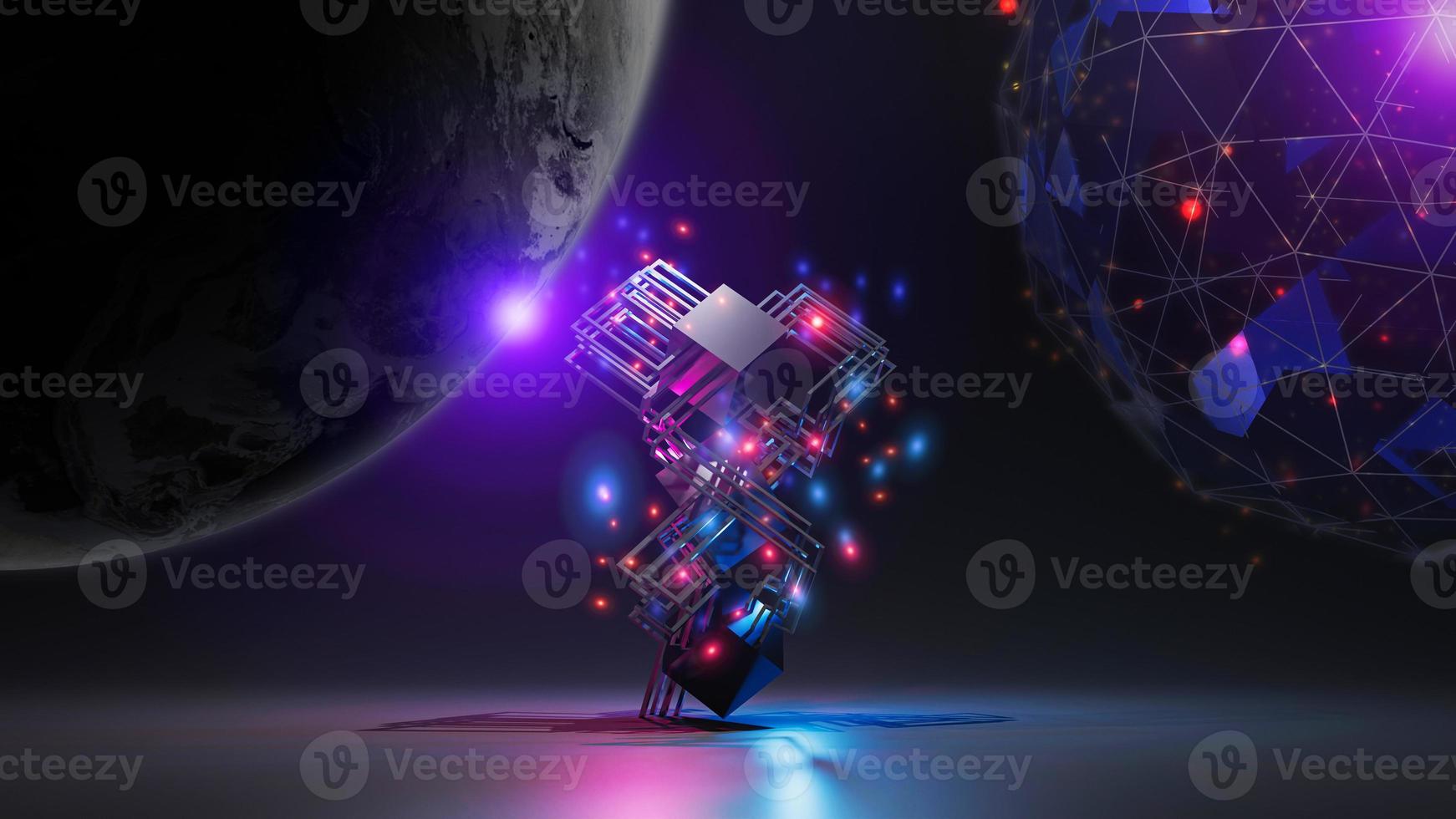 Digital Information Wave for Metaverse concept photo