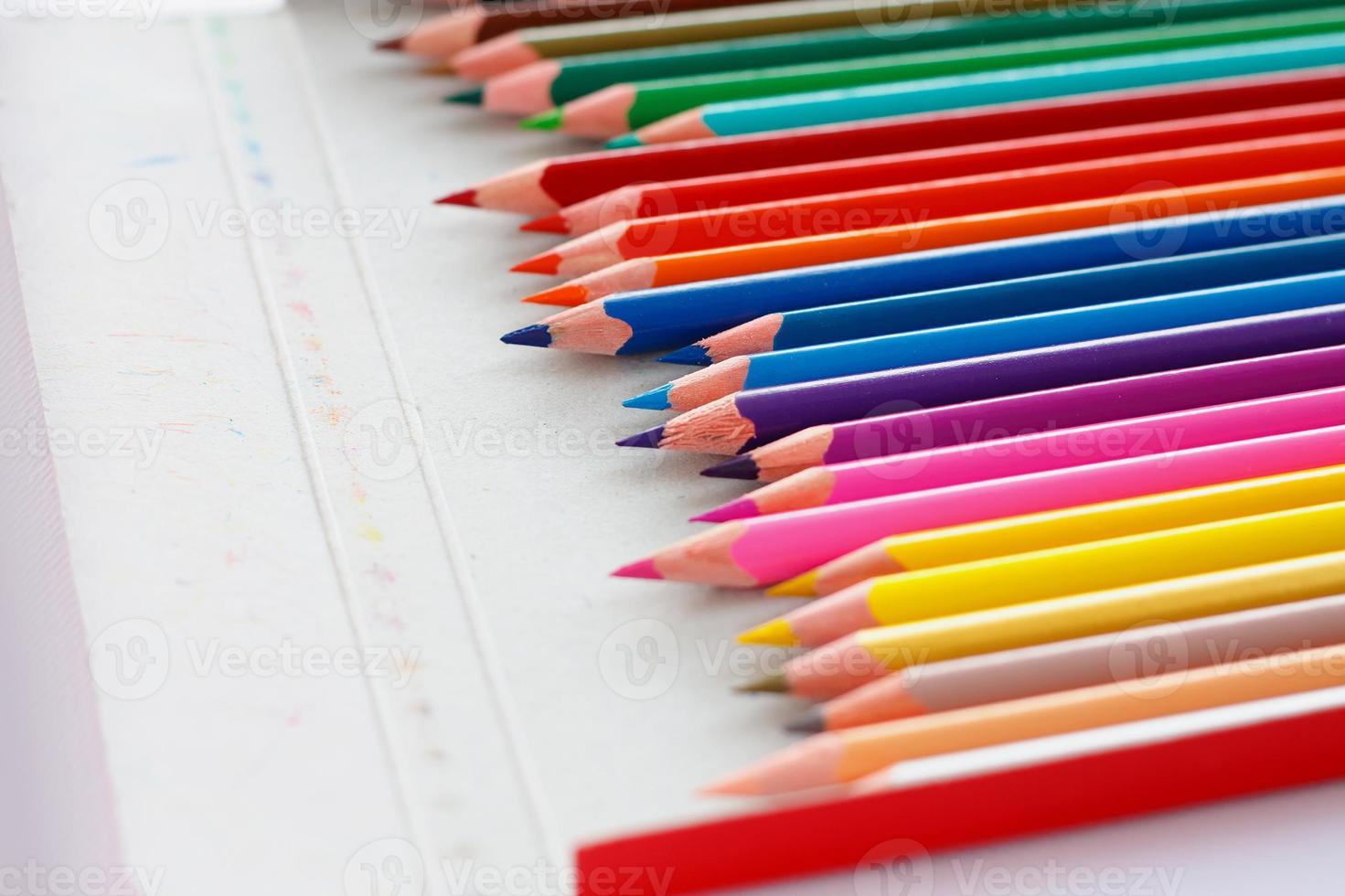 color pencils close up photo