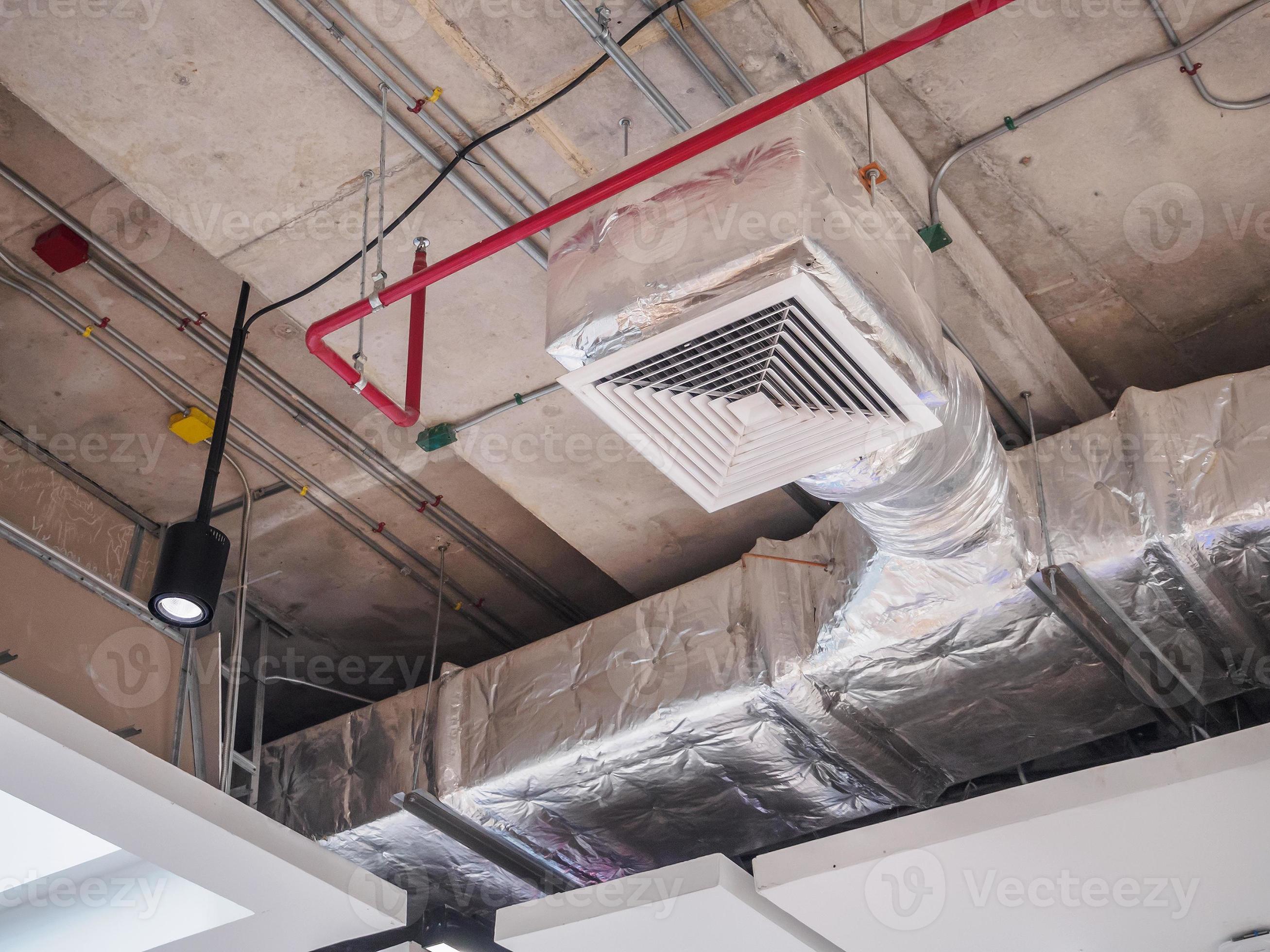 Ceiling Air Duct In Large Ping Mall