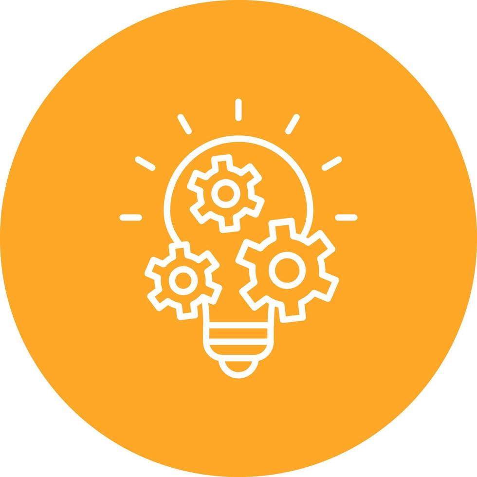 Project Management Line Circle Background Icon vector