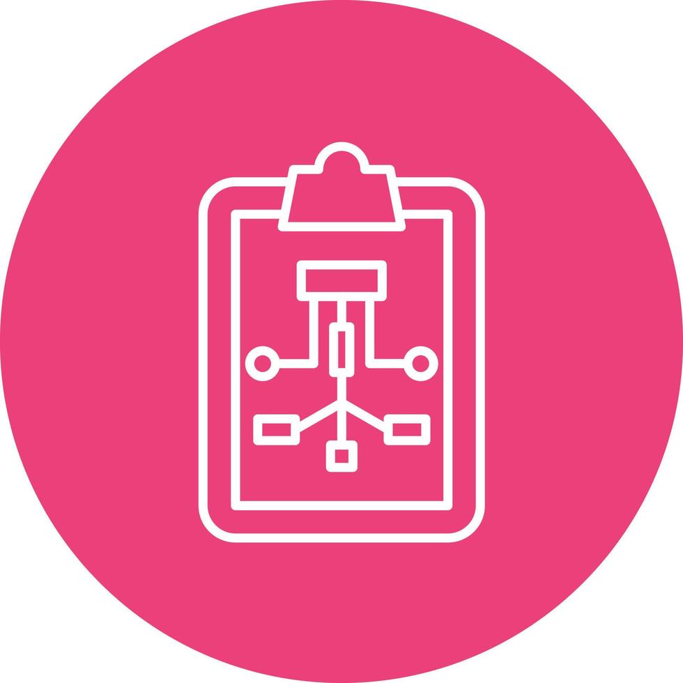 Workflow Line Circle Background Icon vector