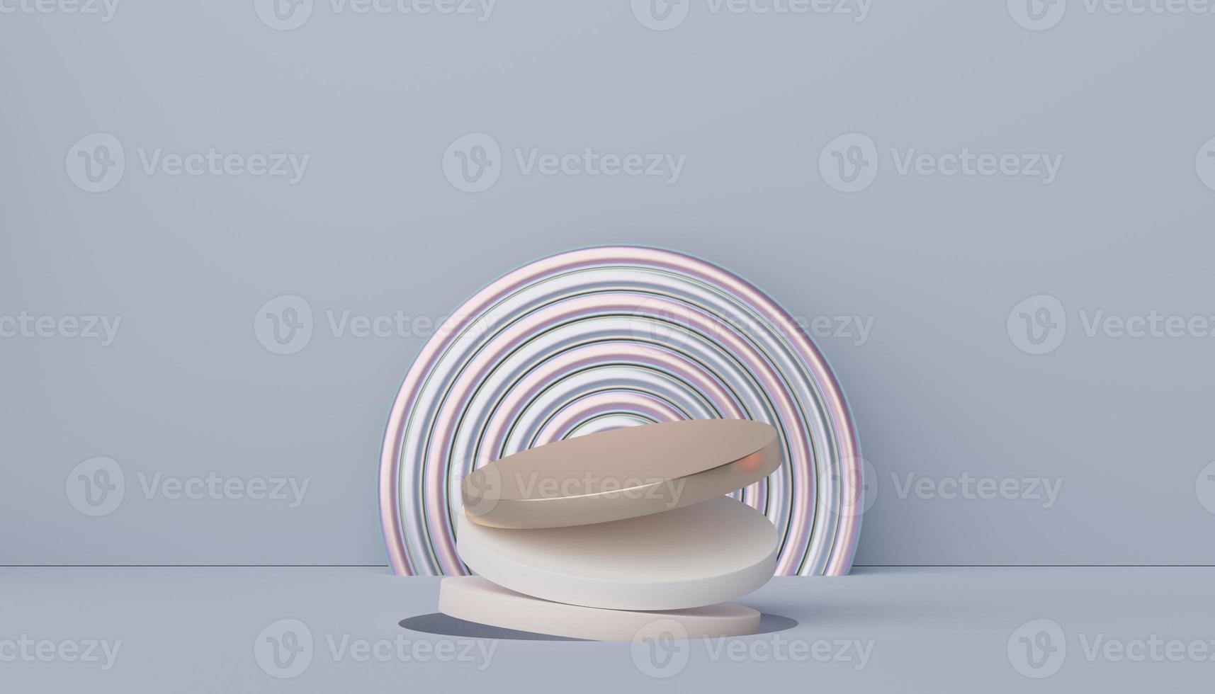 3d render display podium for product and cosmetic presentation. Minimal scene for advertising. Abstract clean background for web banner and mock up. simple geometric shapes. photo