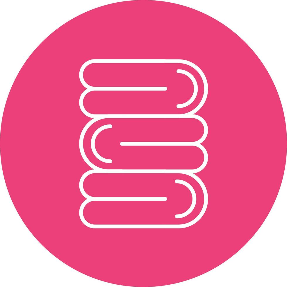 Towel Line Circle Background Icon vector