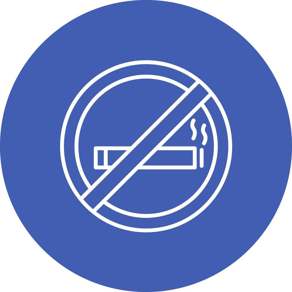 No Smoking Line Circle Background Icon vector
