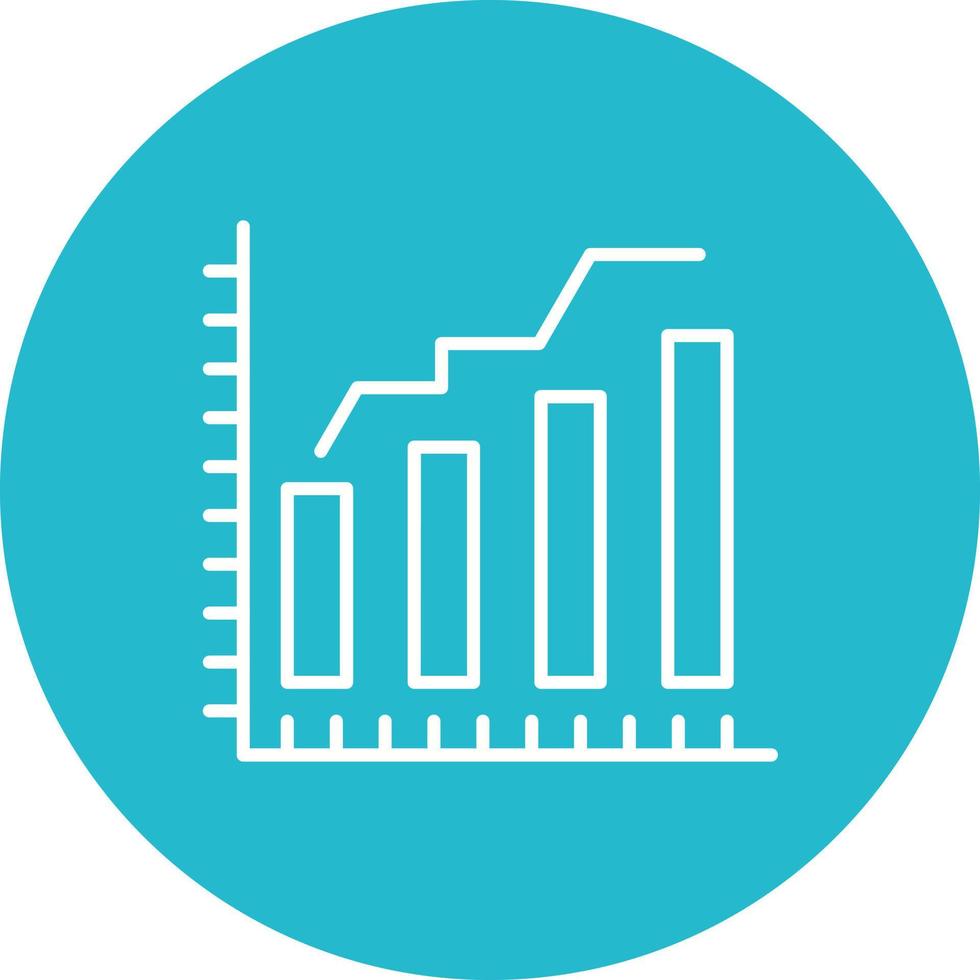 Graph Line Circle Background Icon vector