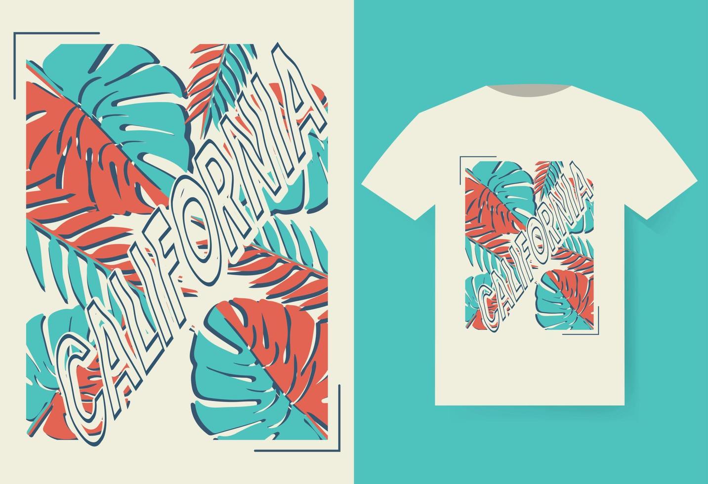 Summer T-shirt Design, California Beach  T-shirt Design vector