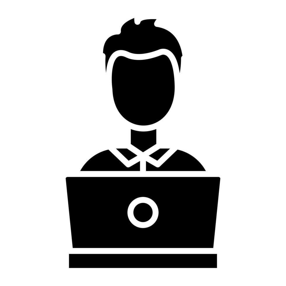 Senior Developer Glyph Icon vector