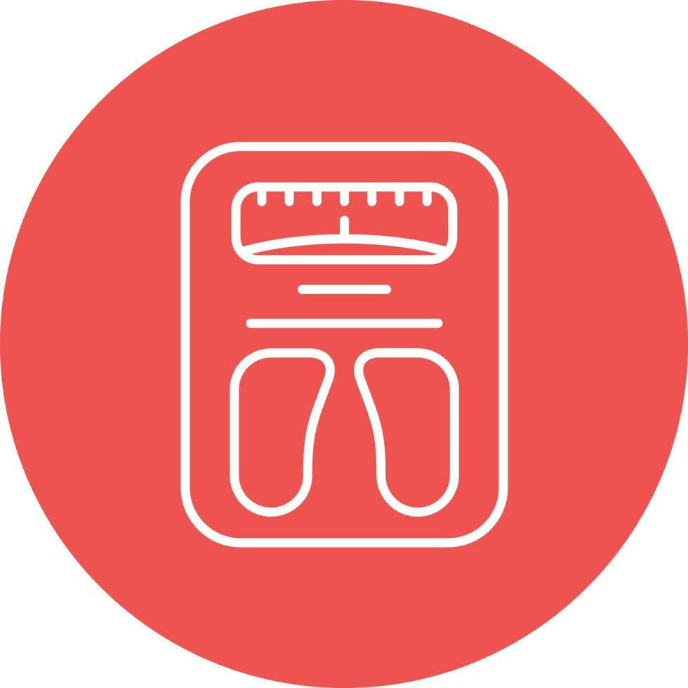 Weight Check Line Circle Background Icon vector