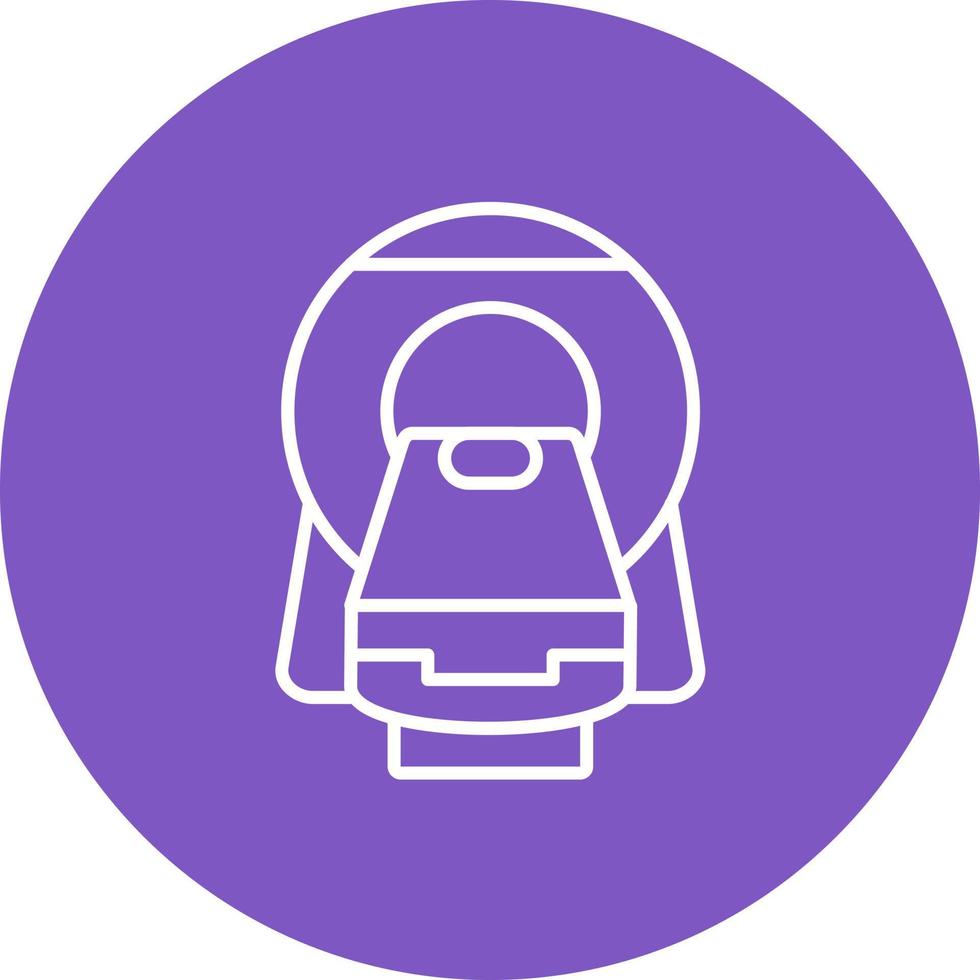 CT Scan Line Circle Background Icon vector