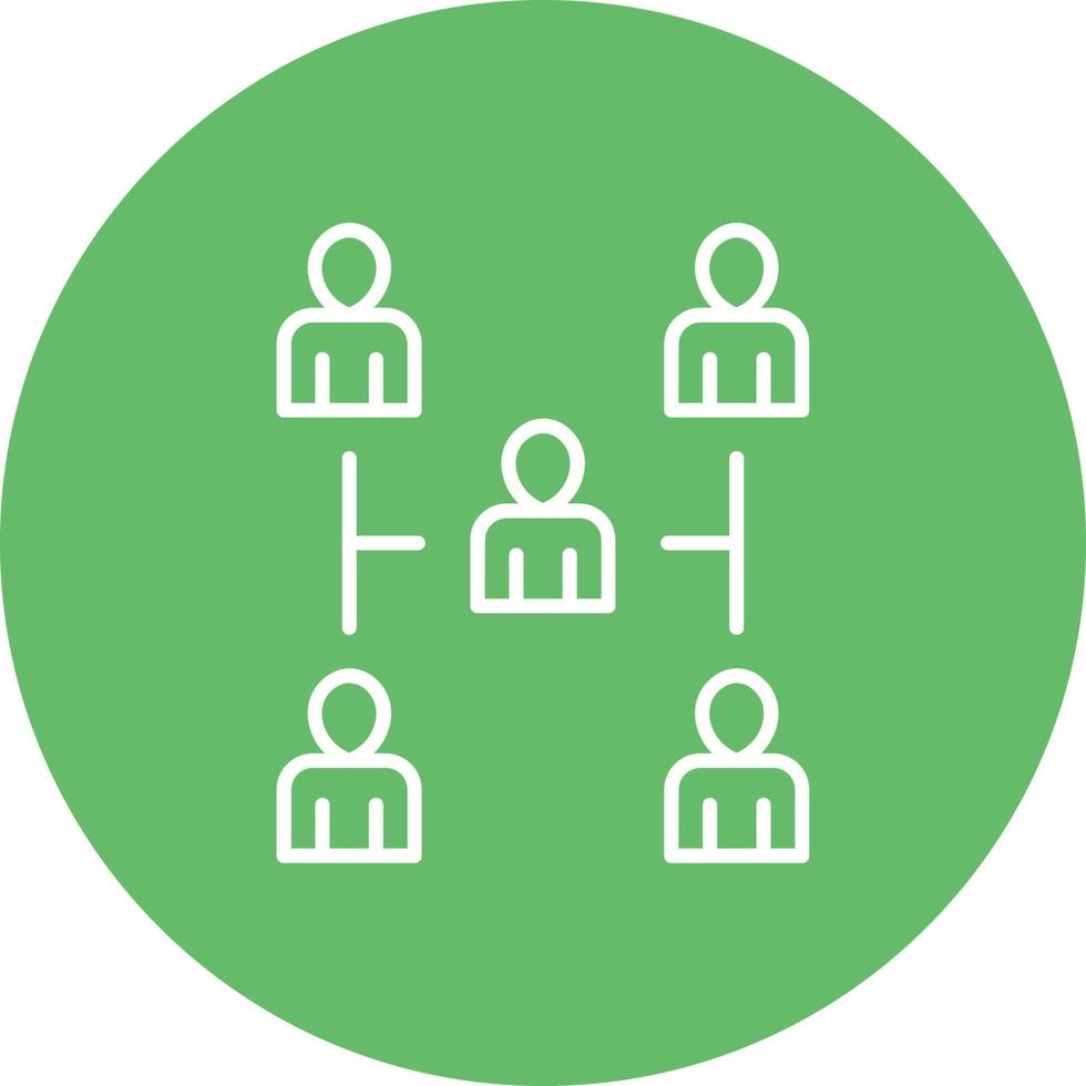Collaboration Line Circle Background Icon vector