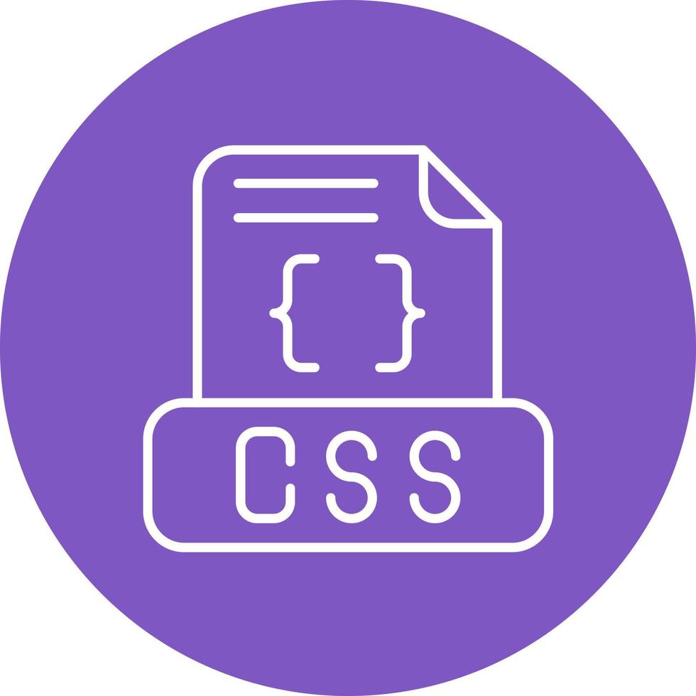 Css File Line Circle Background Icon vector