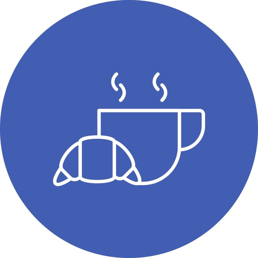 Breakfast Line Circle Background Icon vector