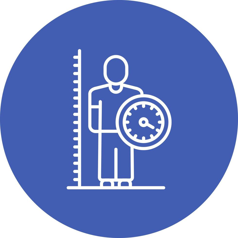 Body Mass Index Line Circle Background Icon vector