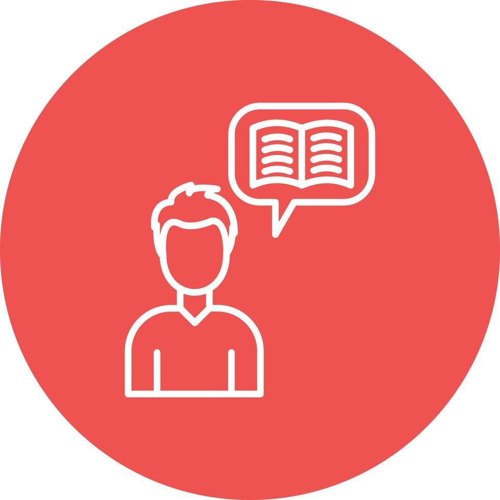 User Story Line Circle Background Icon vector