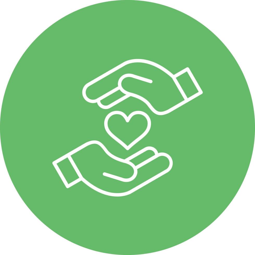 Solidarity Line Circle Background Icon vector