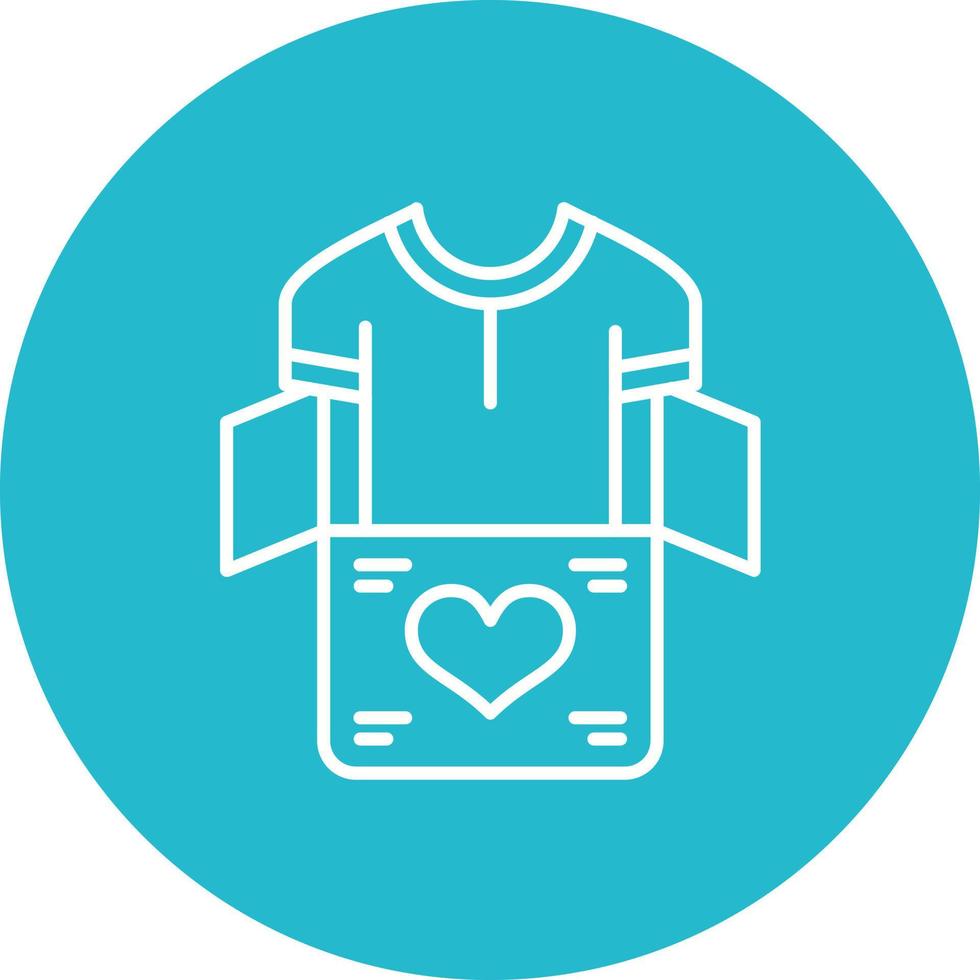 Clothes Donation Line Circle Background Icon vector