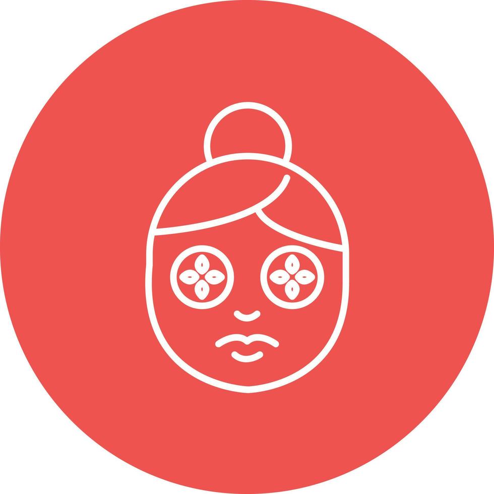 Spa Eye Treatment Line Circle Background Icon vector