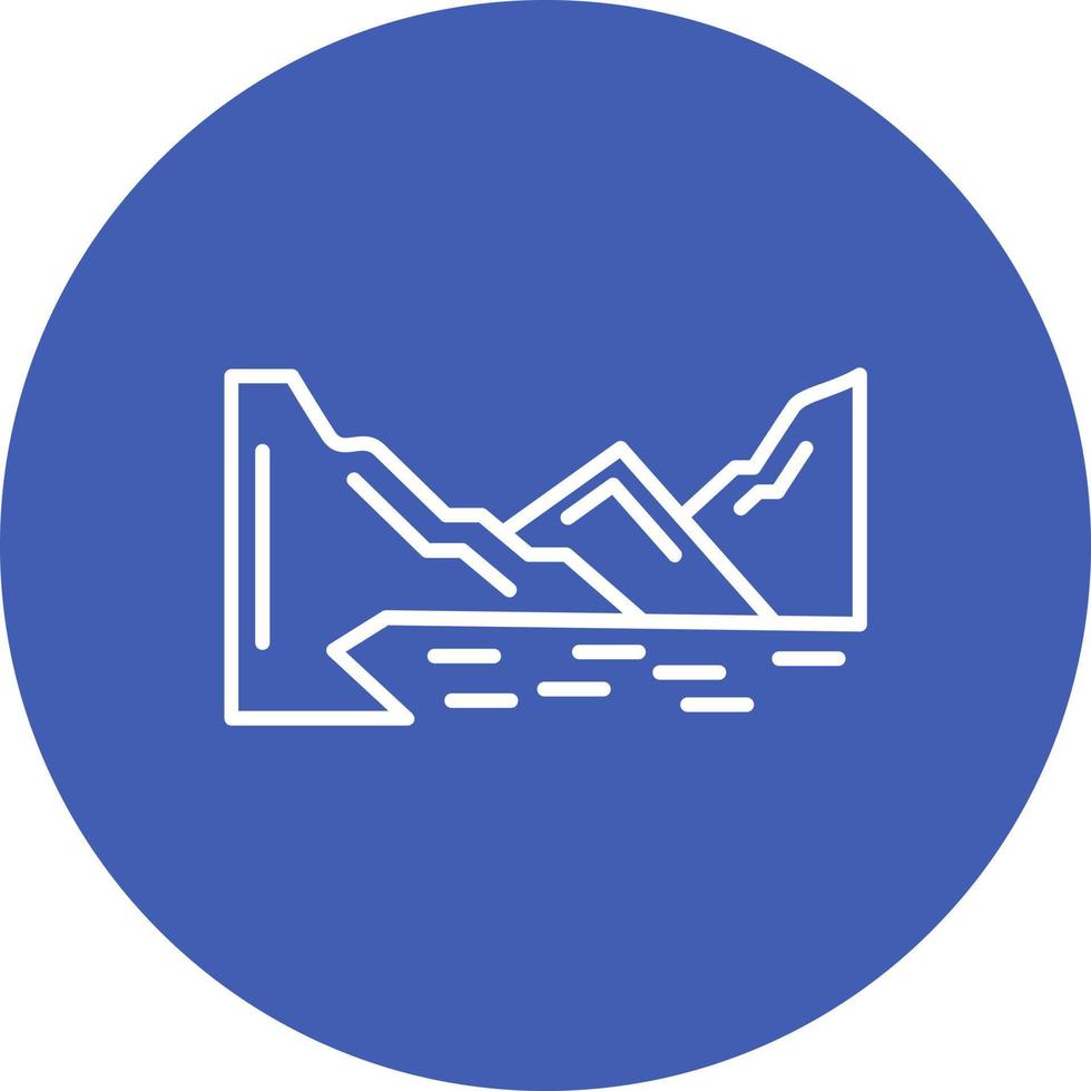Hatta Line Circle Background Icon vector