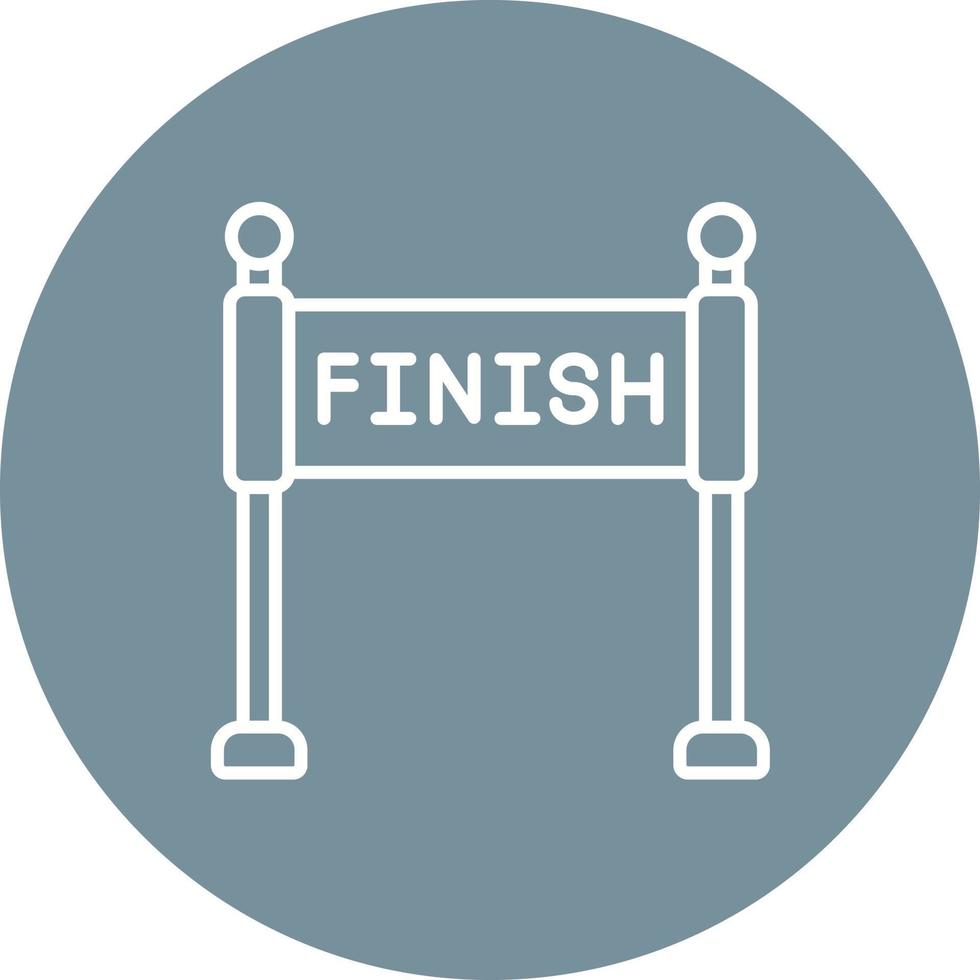Finish Line Circle Background Icon vector