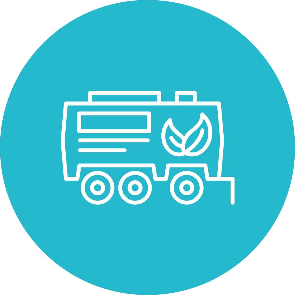 Biofuel Tank Line Circle Background Icon vector