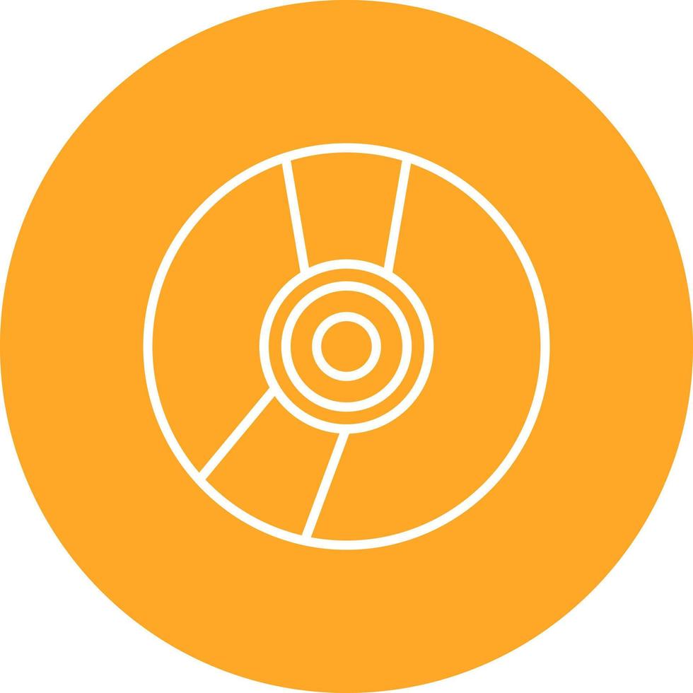 Blu Ray Line Circle Background Icon vector