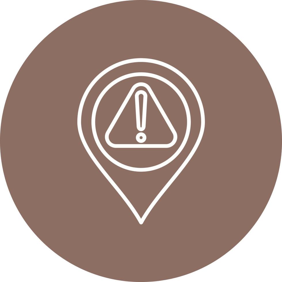 Caution Line Circle Background Icon vector