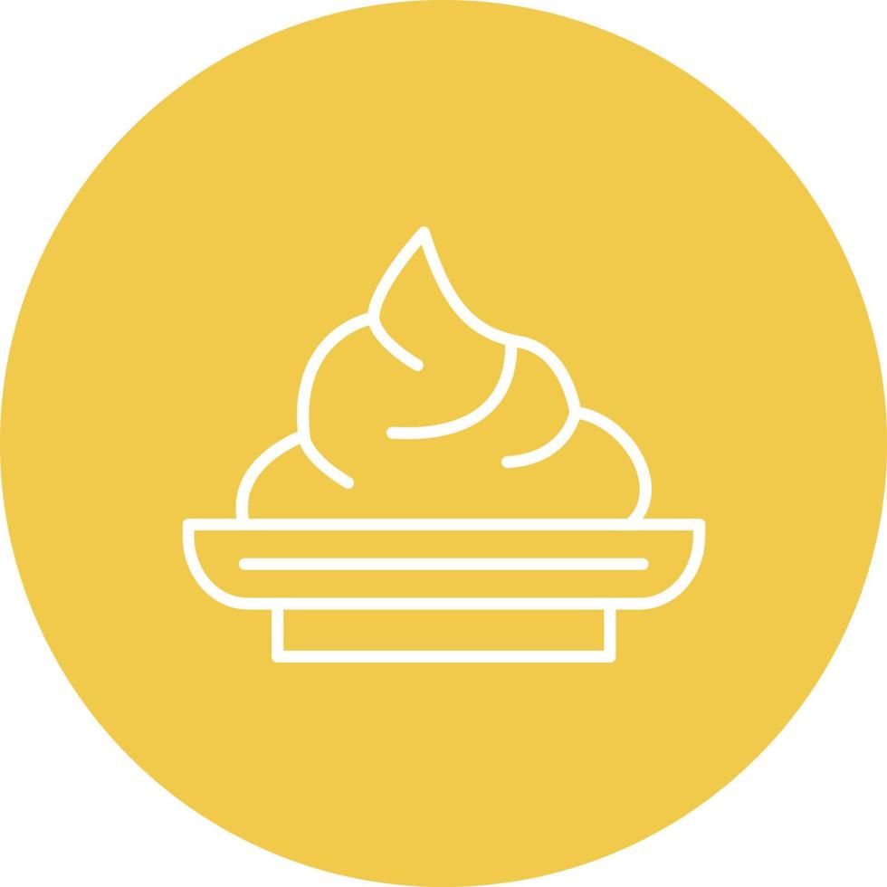Wasabi Line Circle Background Icon vector