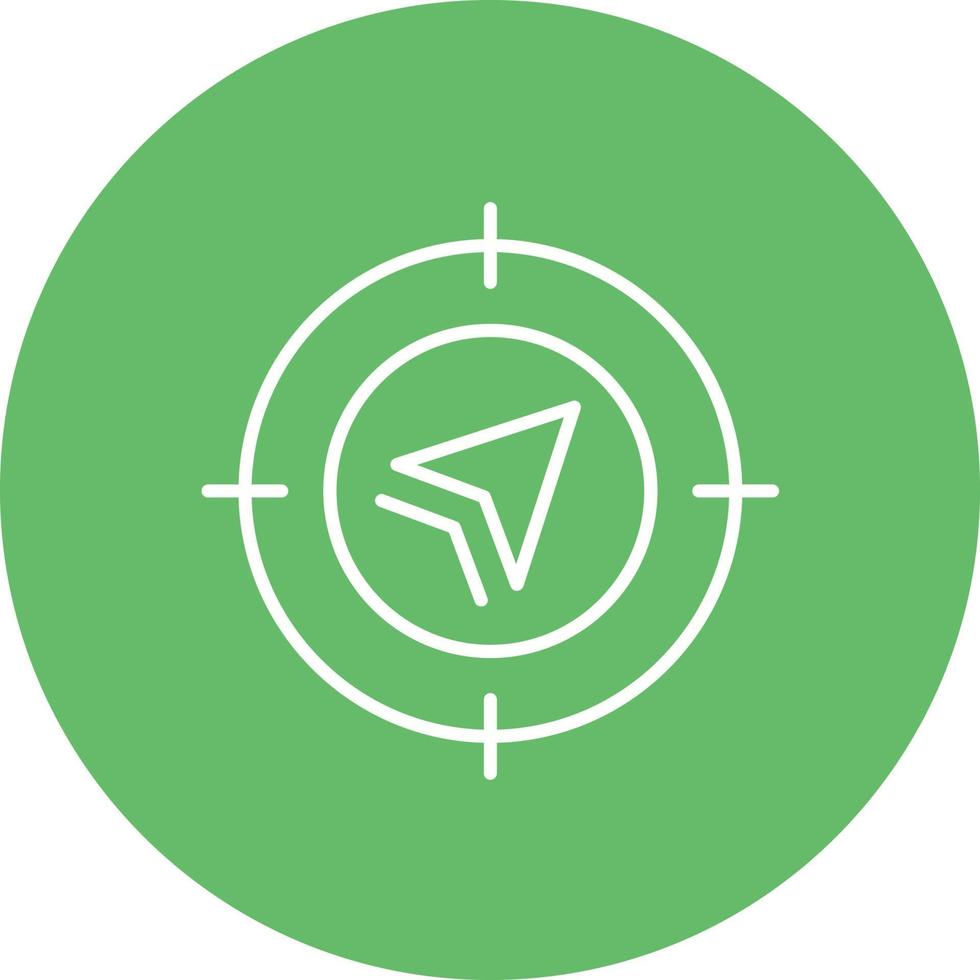 Current Location Line Circle Background Icon vector