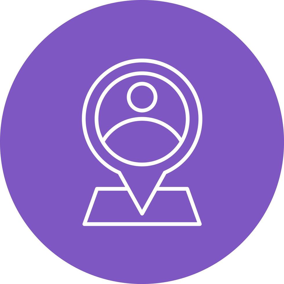 Marker Line Circle Background Icon vector